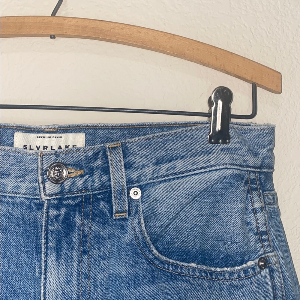 🎱Slvrlake Women's Virginia Distressed High-Rise Slim-Leg Jeans! - Picture 3 of 16